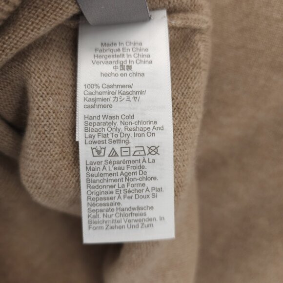 NWT J CREW 100% Cashmere Classic-Fit Crewneck Sweater HEATHER CAMEL Size MEDIUM - Picture 7 of 8